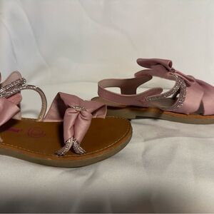 Pink Kids Sandals with Bow Detail